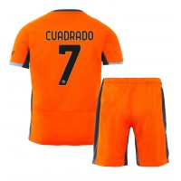 Inter Milan Juan Cuadrado #7 Tretí Detský futbalový dres 2023-24 Krátky Rukáv (+ trenírky)